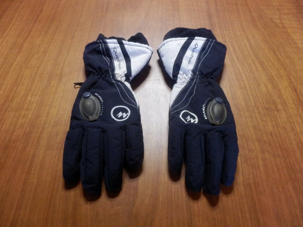 (4) - Gants moto femme t.L noir blanc - decathlon -, Seconde main, Enlèvement ou Envoi, Femmes, Decathlon