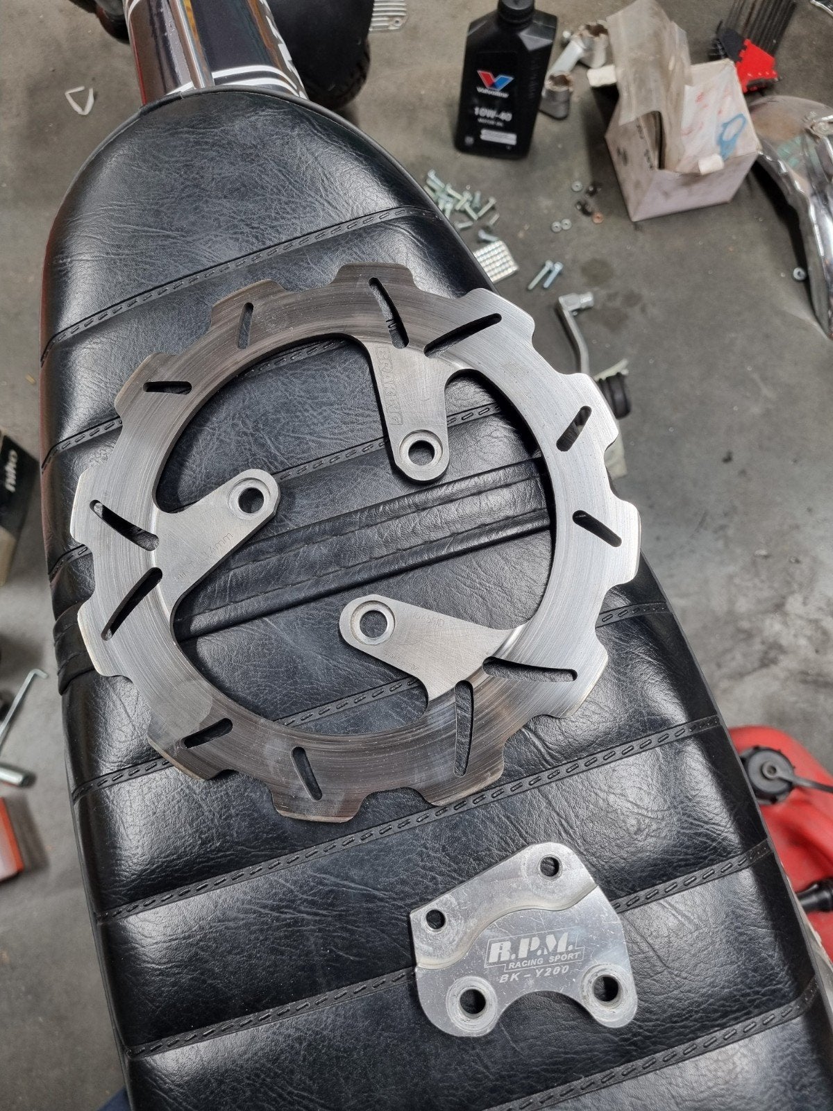 220mm braking nsr remschijf +offset beugel voor remklauw, Fietsen en Brommers, Ophalen of Verzenden, Gebruikt, Overige typen, Braking