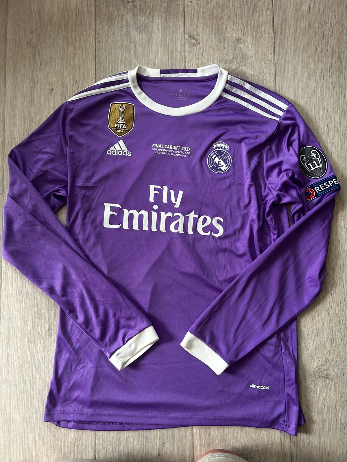 Real Madrid 2017 Champions League Final Cardiff Shirt, Ophalen of Verzenden, Zo goed als nieuw, Shirt