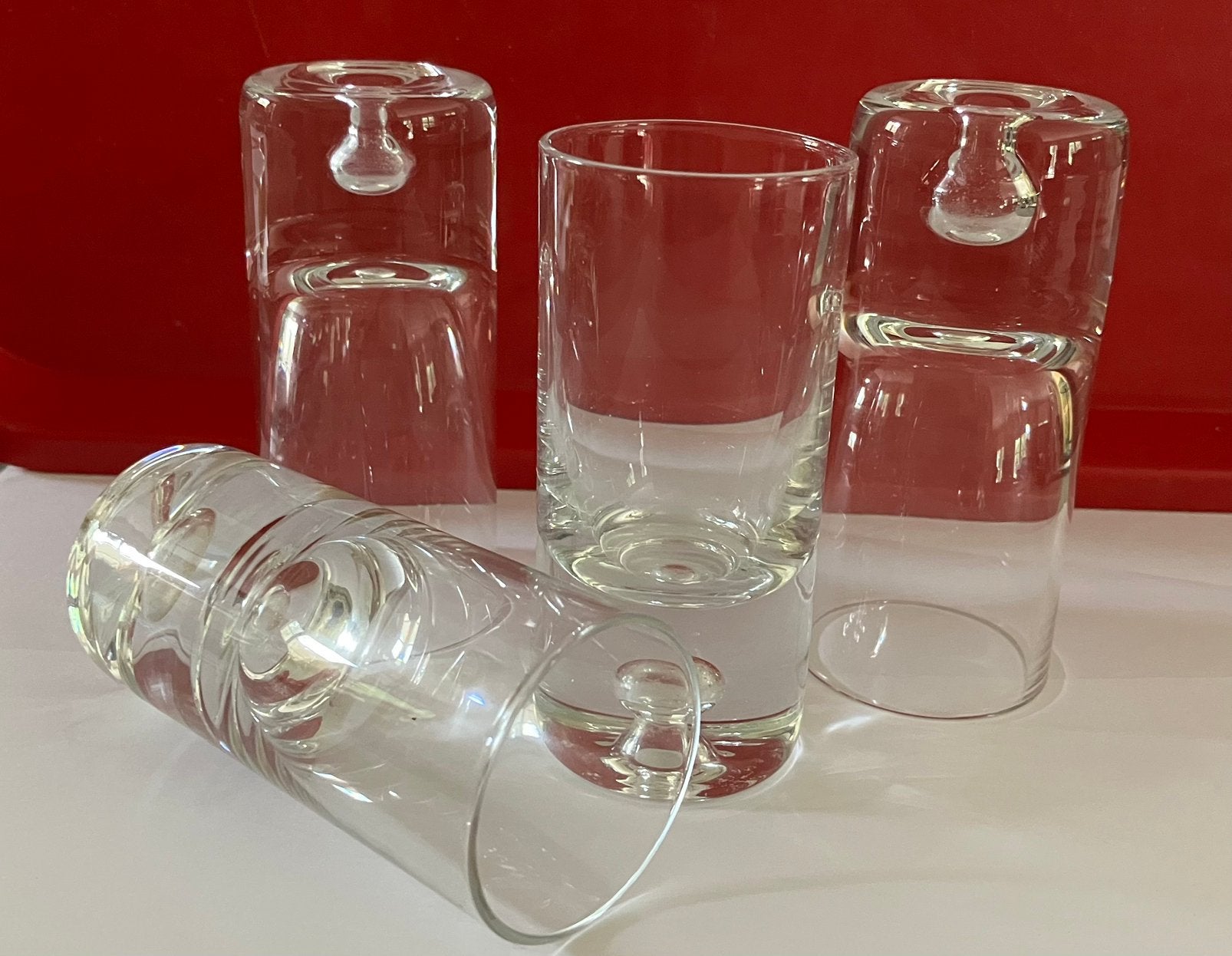 Mot de 4  jolis verres originaux de liqueur, Enlèvement ou Envoi, Comme neuf