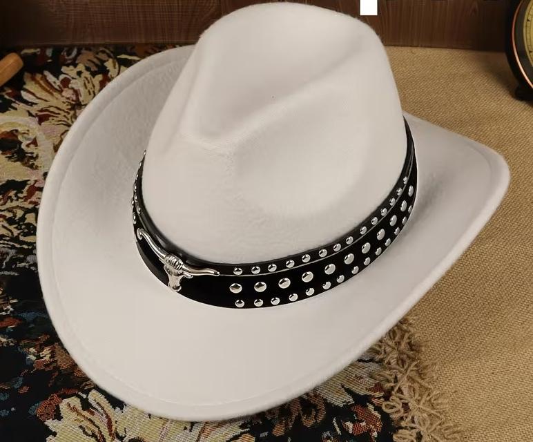 Cowboyhoed Metallic Dubbelgeknoopte Stierenkop Riem (Nieuw), Kleding | Dames, Hoeden en Petten, Ophalen of Verzenden, Nieuw, Hoed