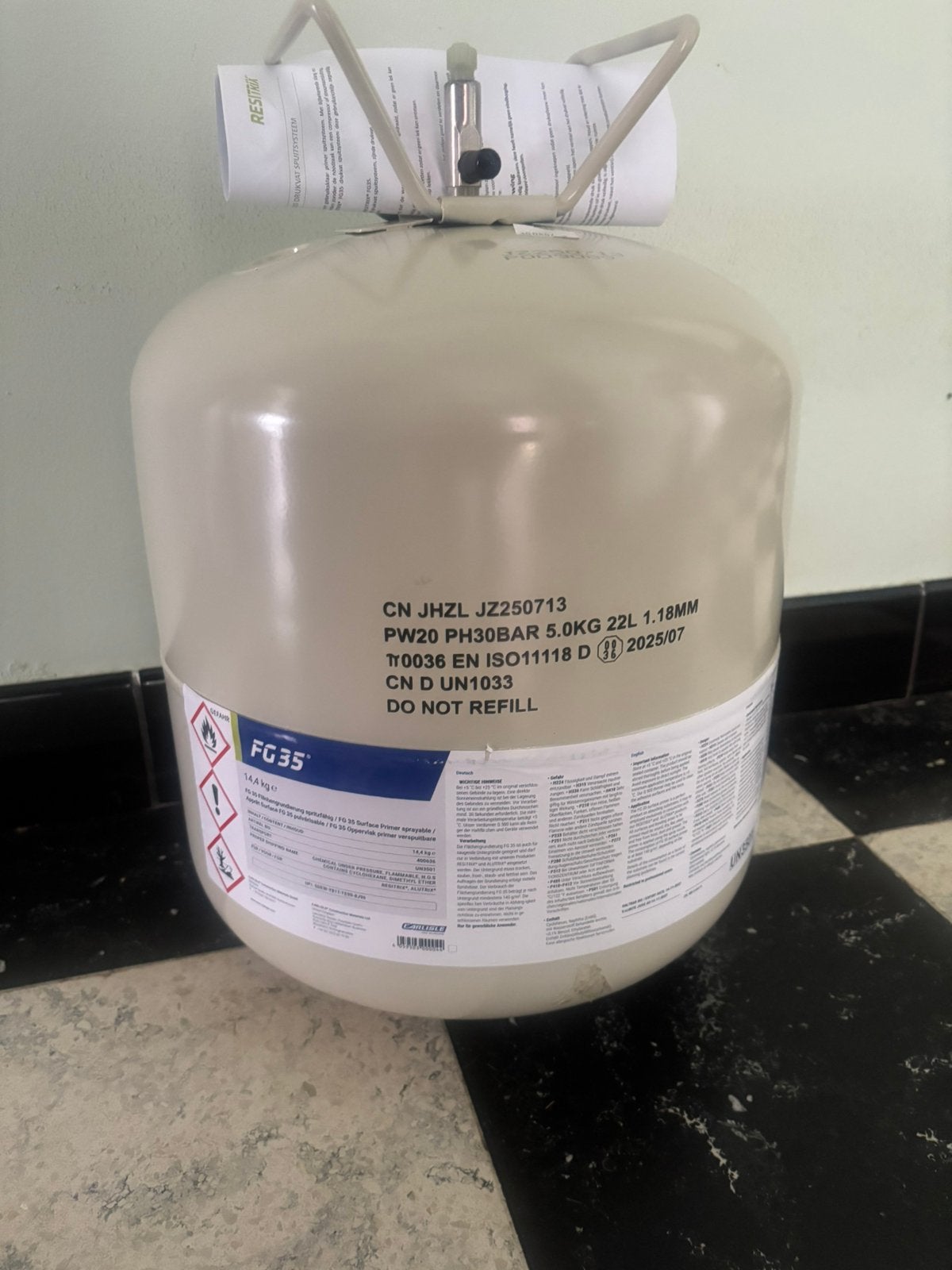 FG35 Spray Tank 14,4 kg, Doe-het-zelf en Bouw, Ophalen, Nieuw