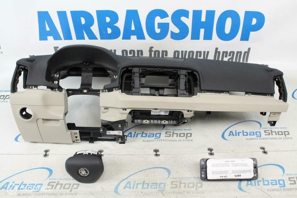 Airbag kit Tableau de bord noir/beige Skoda Karoq 2017-.., Enlèvement ou Envoi, Utilisé
