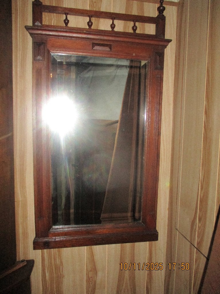 ancien miroir en chene, Enlèvement, Rectangulaire, 50 à 100 cm, Moins de 100 cm