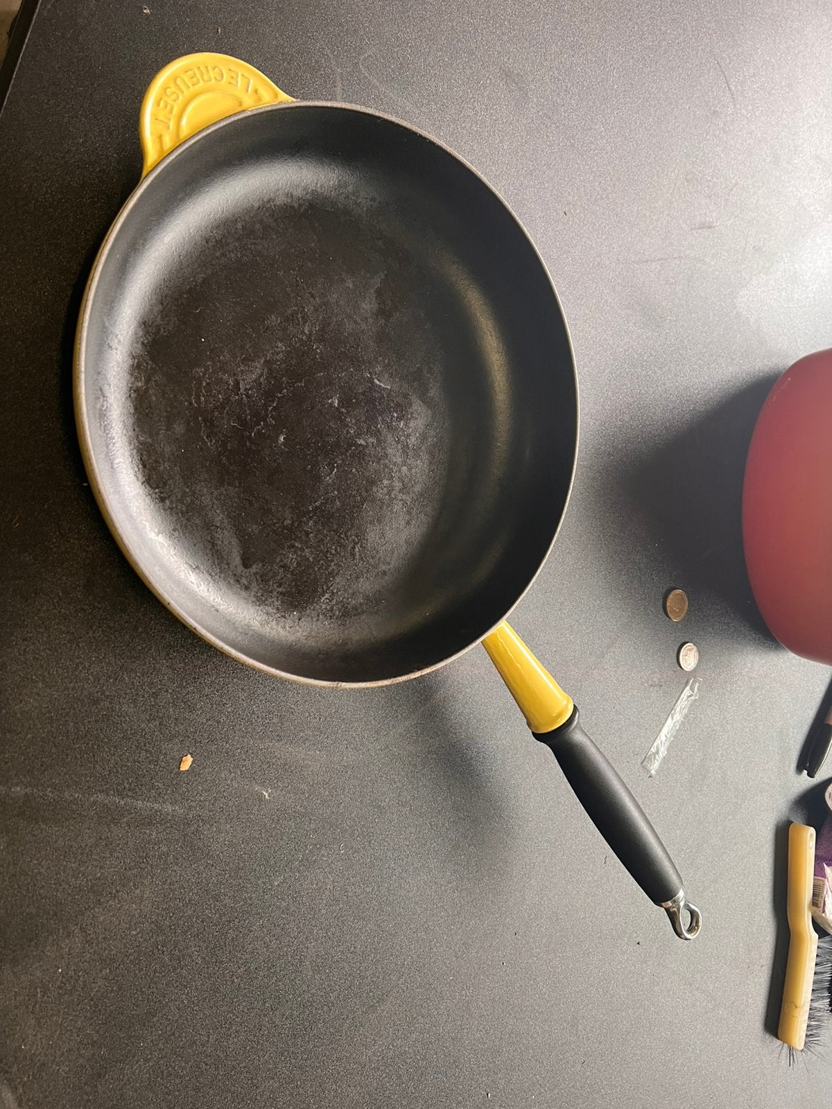 Gietijzeren braadpan le creuset, Huis en Inrichting, Ophalen, Zo goed als nieuw, Braadpan, Le Creuset