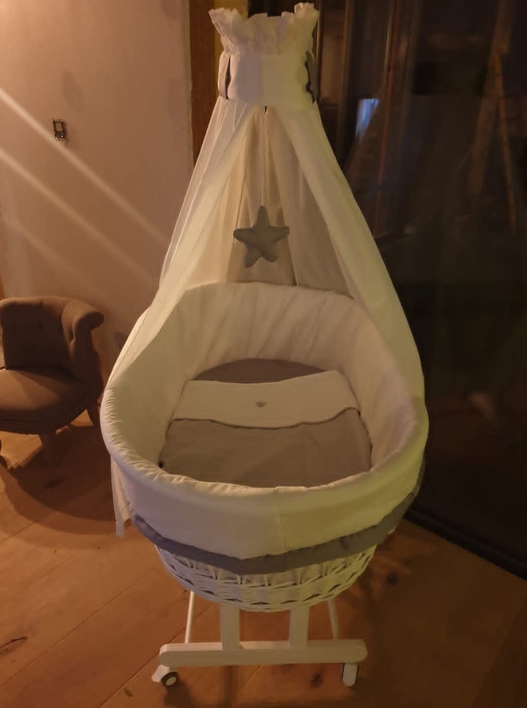 Rotan wieg, Kinderen en Baby's, Babywiegjes en Ledikanten, Ophalen, Wieg