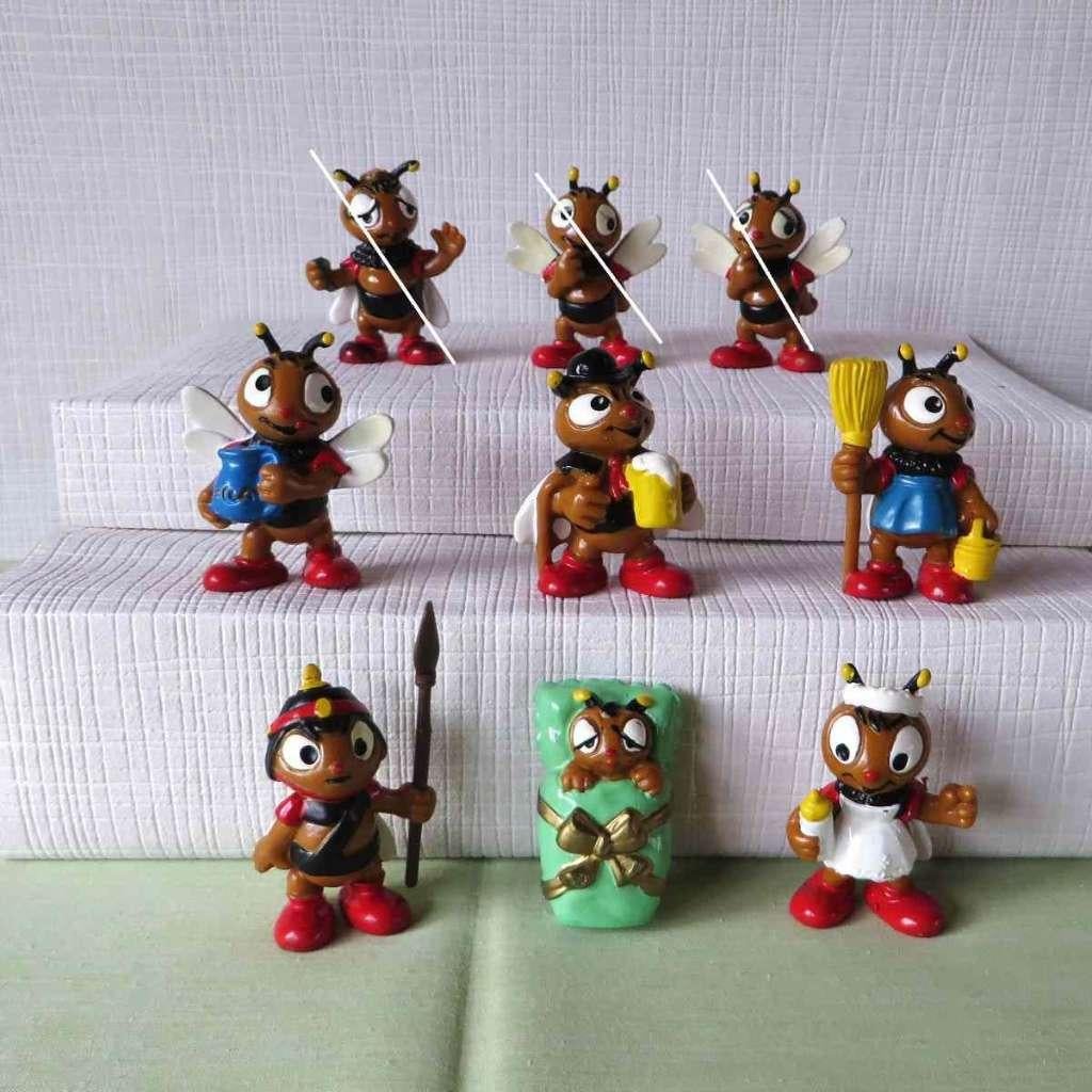 Lot Bully Bijen 6 figuurtjes, vintage, Ophalen of Verzenden, Gebruikt