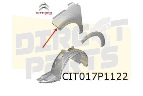 Citroën C3 (9/16-7/20) (B618) voorscherm rechts (bij wielkui, Neuf, -, Garde-boue, -