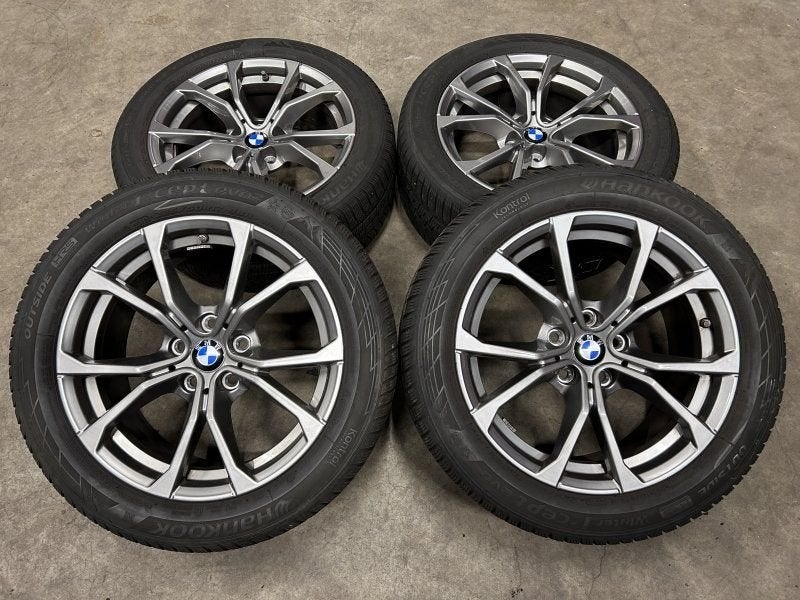 17  inch originele velgen + winterbanden BMW 3 4 serie style, Pneus et Jantes, Pneus hiver, -, 17 pouces
