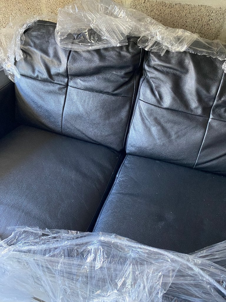 zetel voor twee personen, kunstleer, Ophalen, Kunststof, Tweepersoons, Zo goed als nieuw