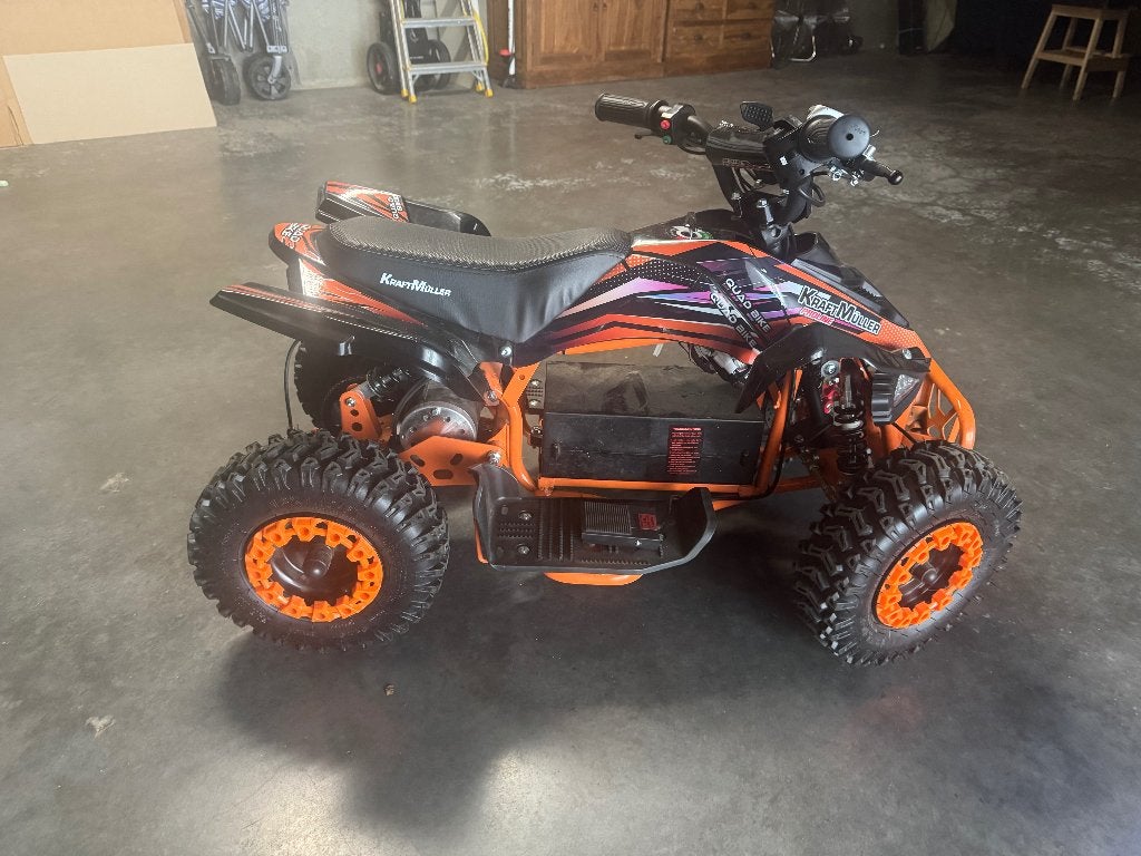 Elektrische Quad Kinderen Zwart-Oranje ORION, Ophalen, Zo goed als nieuw