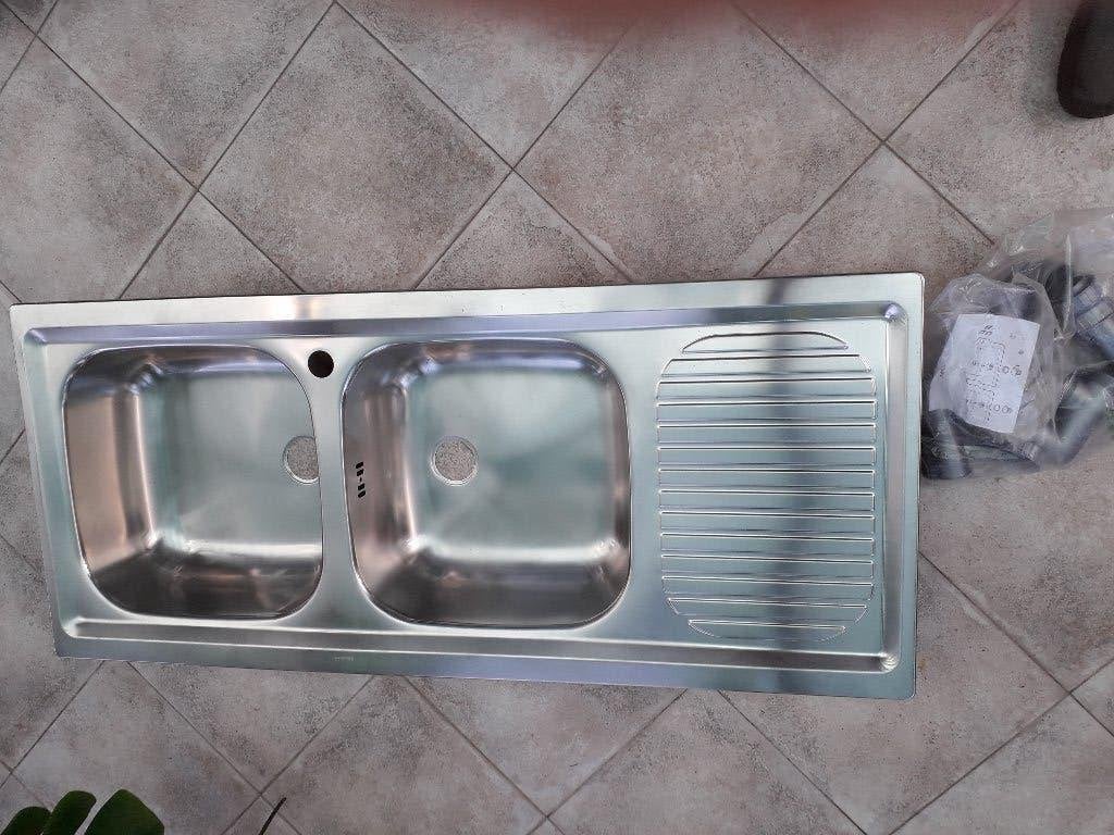 nieuwe inox spoelbak Smeg LX116D, Ophalen, Nieuw