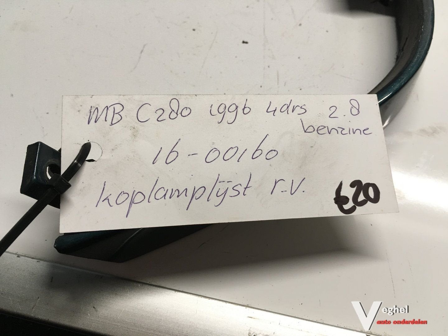 Mercedes C 280 1996  wagennr 1600160  Koplamp Lijst Links of, Gebruikt, -, -, Ophalen of Verzenden