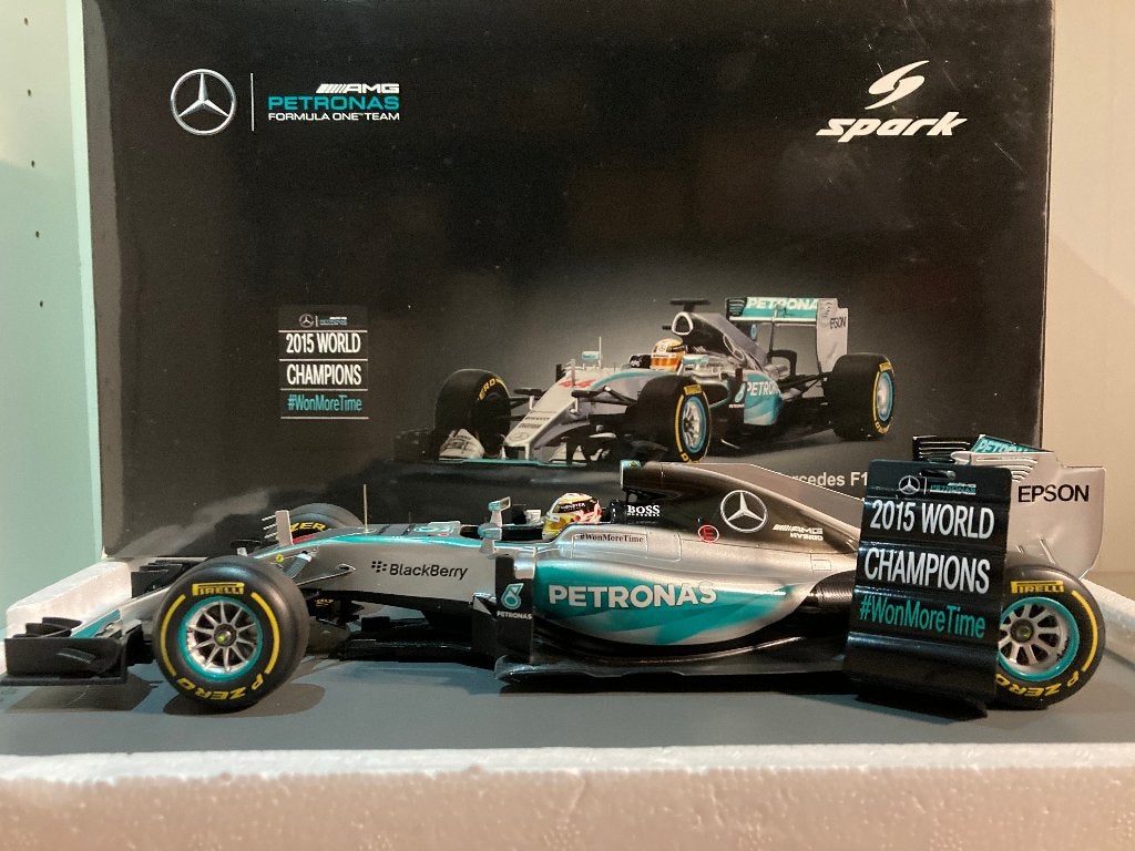 Lewis Hamilton 1:18 Winner US GP 2015 WC Spark 18S179 W06, Ophalen of Verzenden, Nieuw, Formule 1