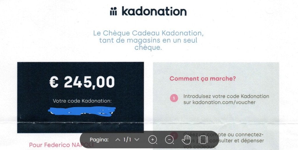 Voucher Kadonation, Tickets en Kaartjes, Cadeaubon, Overige typen