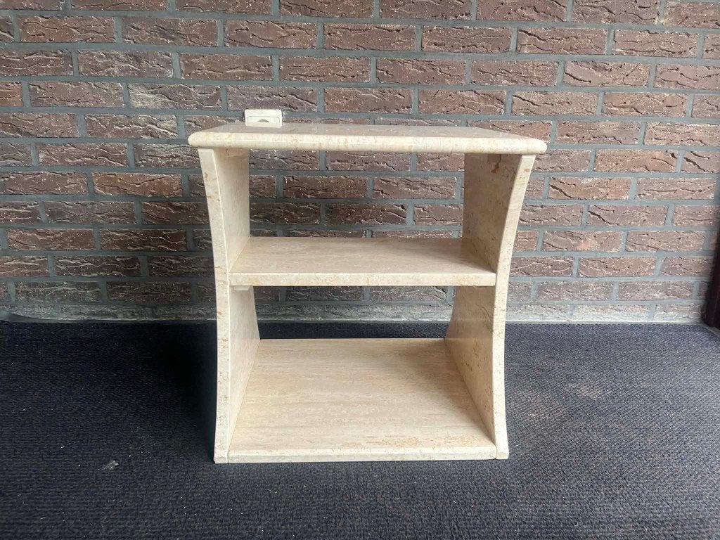Travertin bijzettafel  / kastje, Ophalen of Verzenden