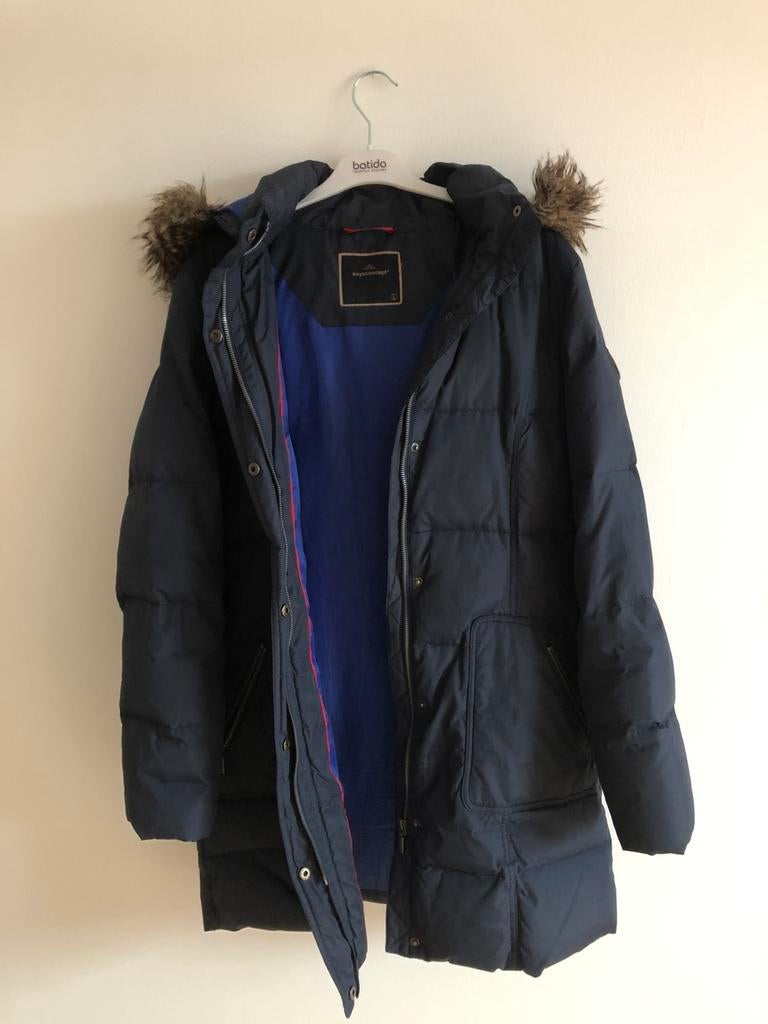 Veste femme hiver bleu marine taille L, Enlèvement ou Envoi, Comme neuf, Bleu