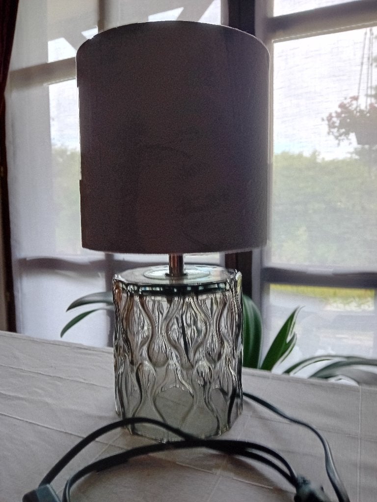 Tafellamp, Ophalen, 30 cm, Met schakelaar, Grijs