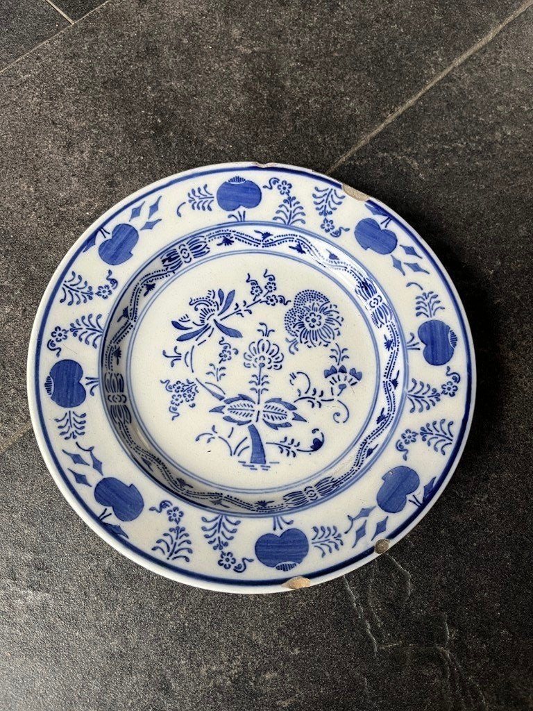 Delfts blauw bord - aardewerk, Antiek en Kunst, Ophalen of Verzenden