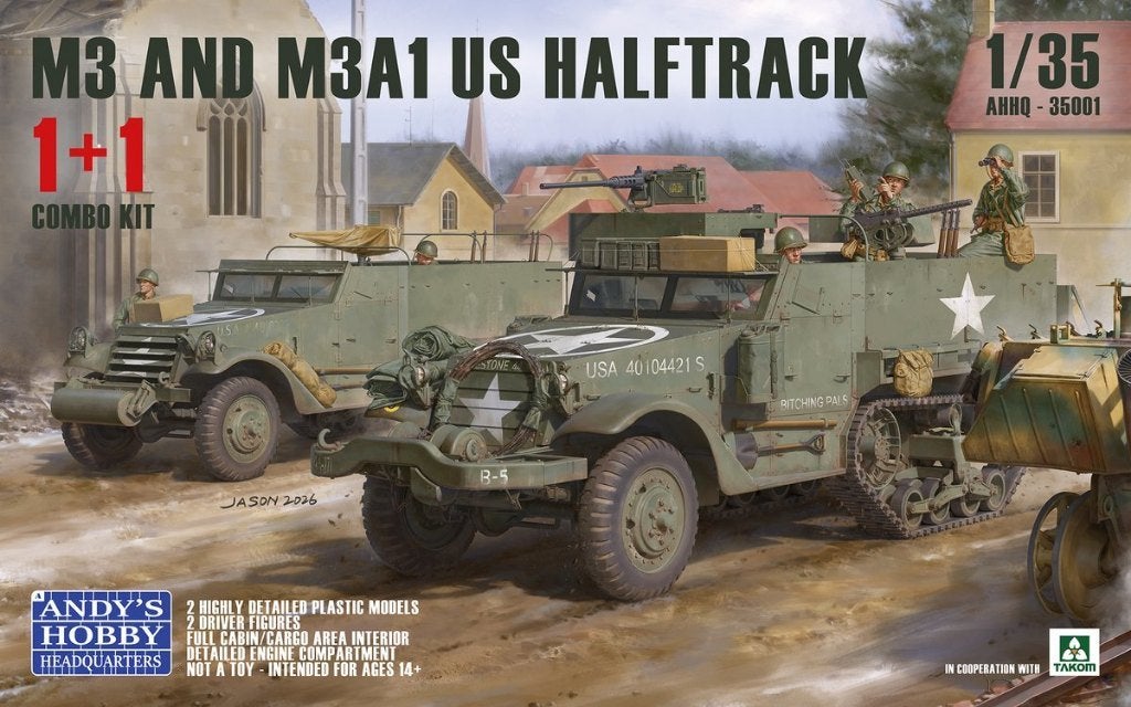 ANDY'S HOBBY 35001 M3 / M3A1 U.S. WWII Halftrack éch. 1/35, Neuf, Autres marques, Tank, Enlèvement ou Envoi