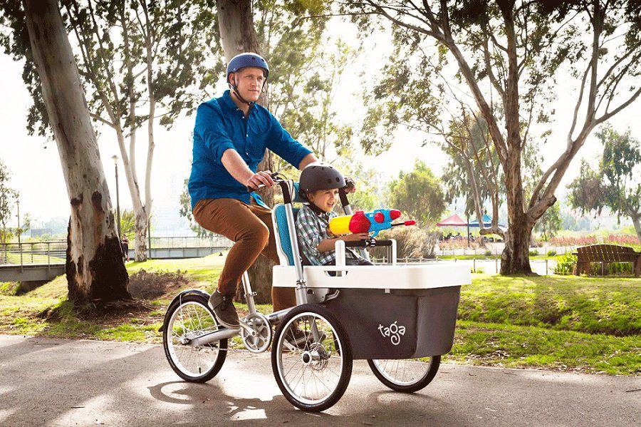 Elektrische Taga bakfiets, demonteerbaar en weinig gebruikt, Ophalen, Gebruikt, Totaal opvouwbaar