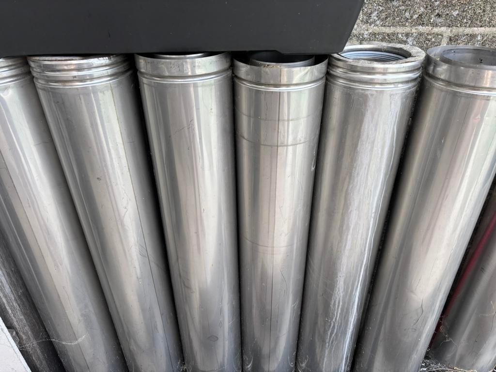 Dubbelwandige buizen 4 stuks, Doe-het-zelf en Bouw, Metalen, Ophalen, Nieuw