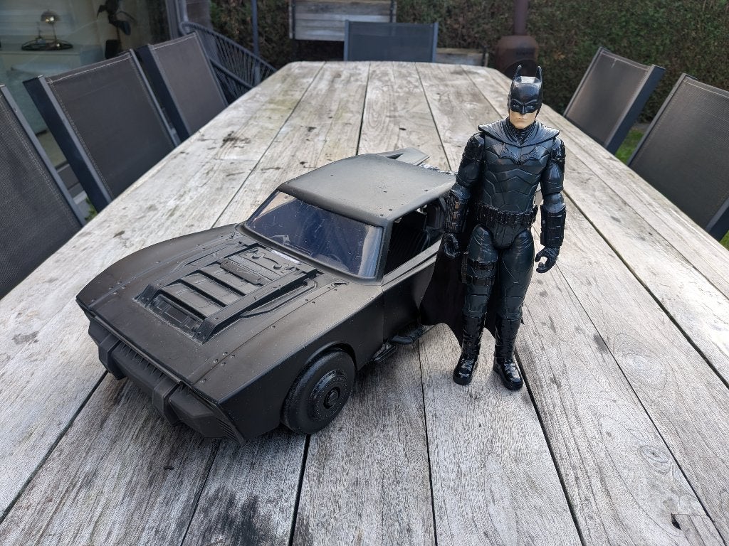 The Batman Batmobile + Batman figuur 30 cm, Ophalen of Verzenden, Gebruikt