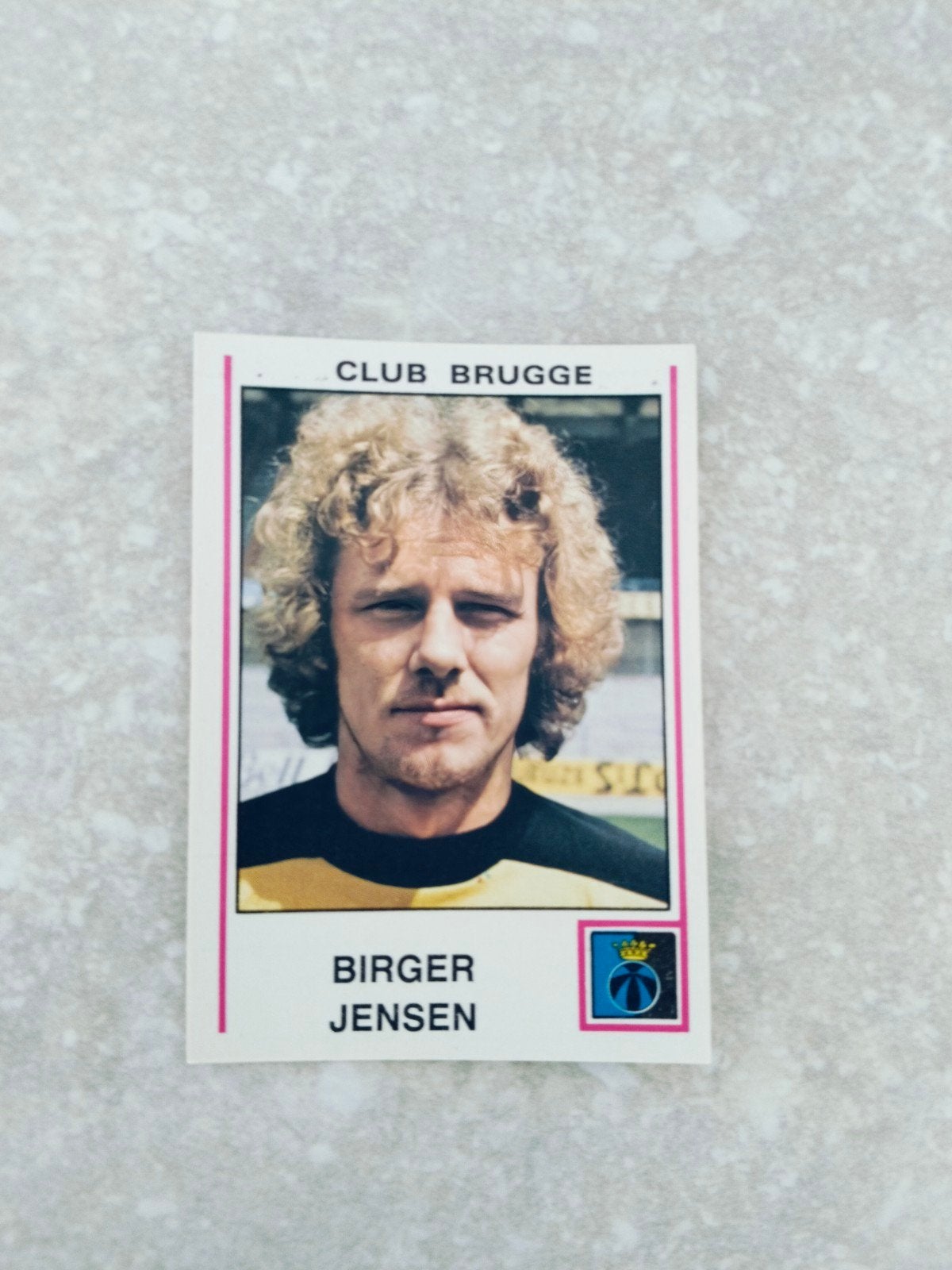 Panini sticker Football 80 Birger Jensen Club Brugge, Enlèvement ou Envoi, Autocollant