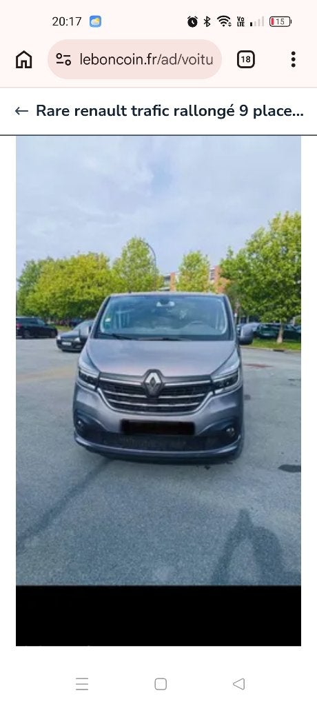 Renault trafic 9 places, Autos, Argent ou Gris, Achat, Entreprise, Boîte manuelle