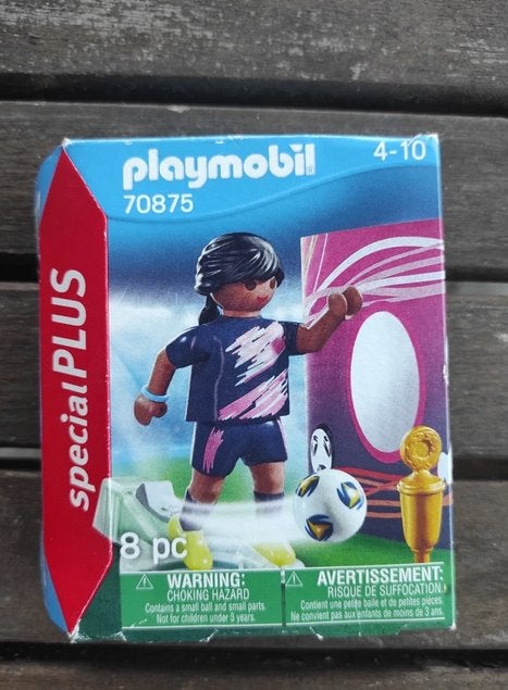 Playmobil vrouw voetballer 70875 nieuw, Ophalen, Complete set, Zo goed als nieuw, Figuren