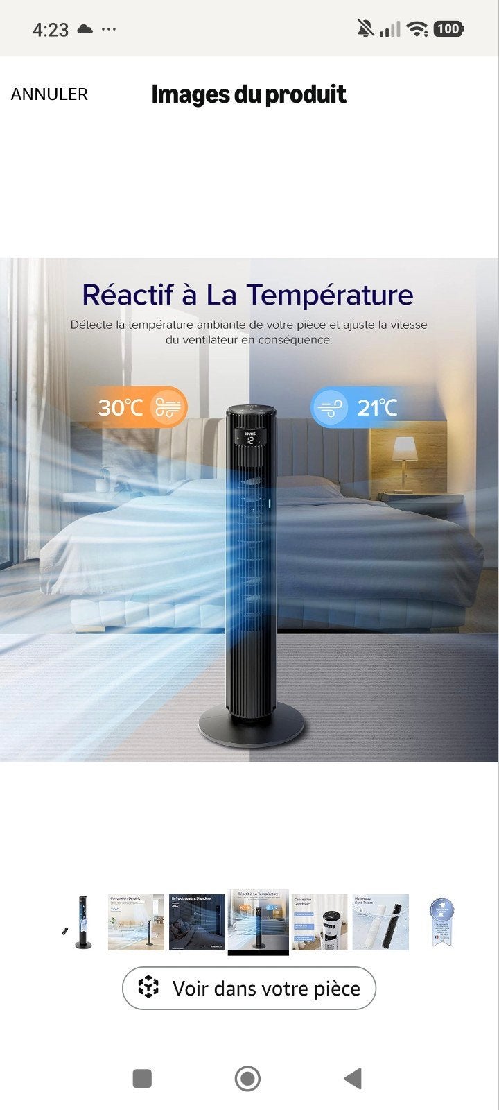 ventilateur, Enlèvement