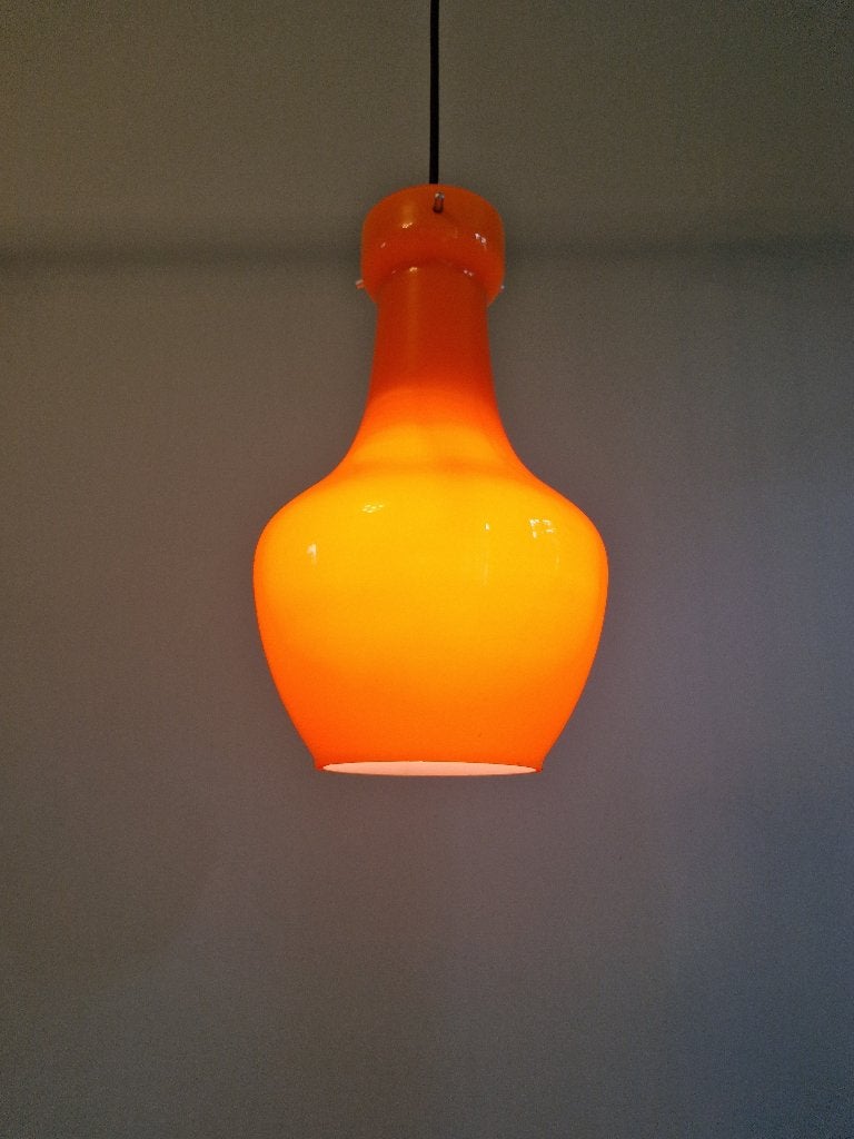 Suspension Space Age en opaline orange, Italie, 1960-70, Enlèvement ou Envoi