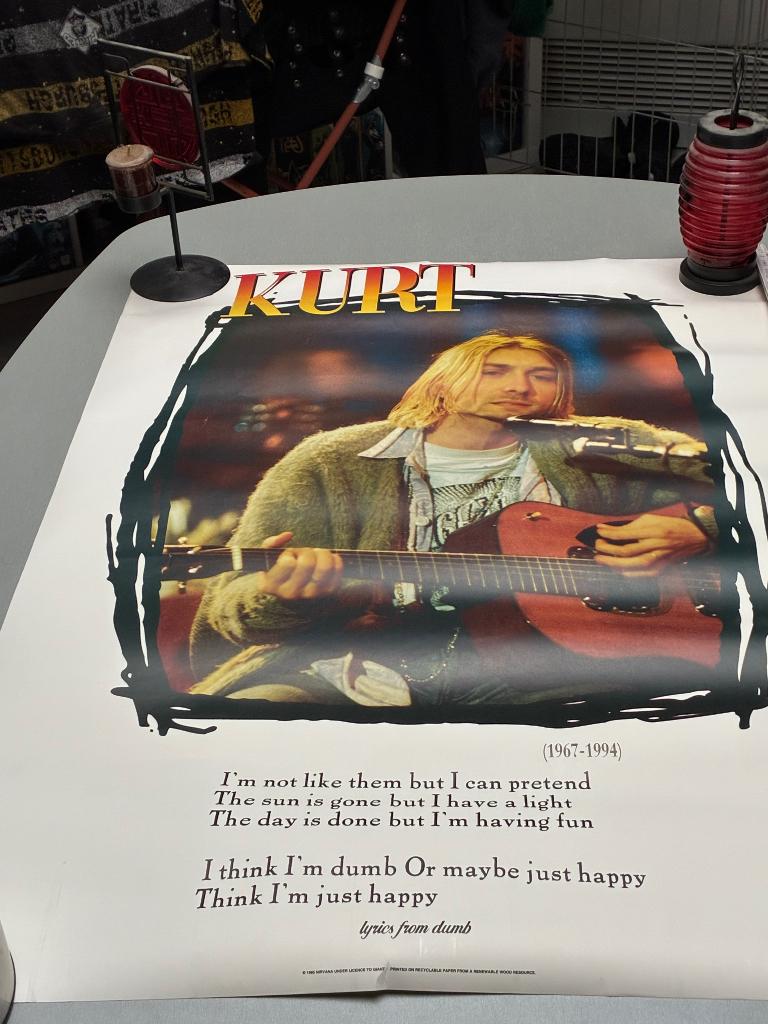 Poster Kurt Cobain, Rectangulaire vertical, Musique, Enlèvement, Utilisé