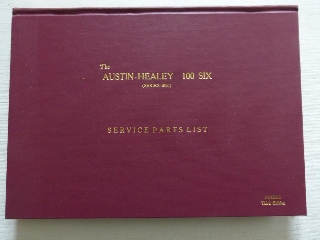 The Austin -Healey 100 SIX ( series BN6 )  parts list, Enlèvement ou Envoi