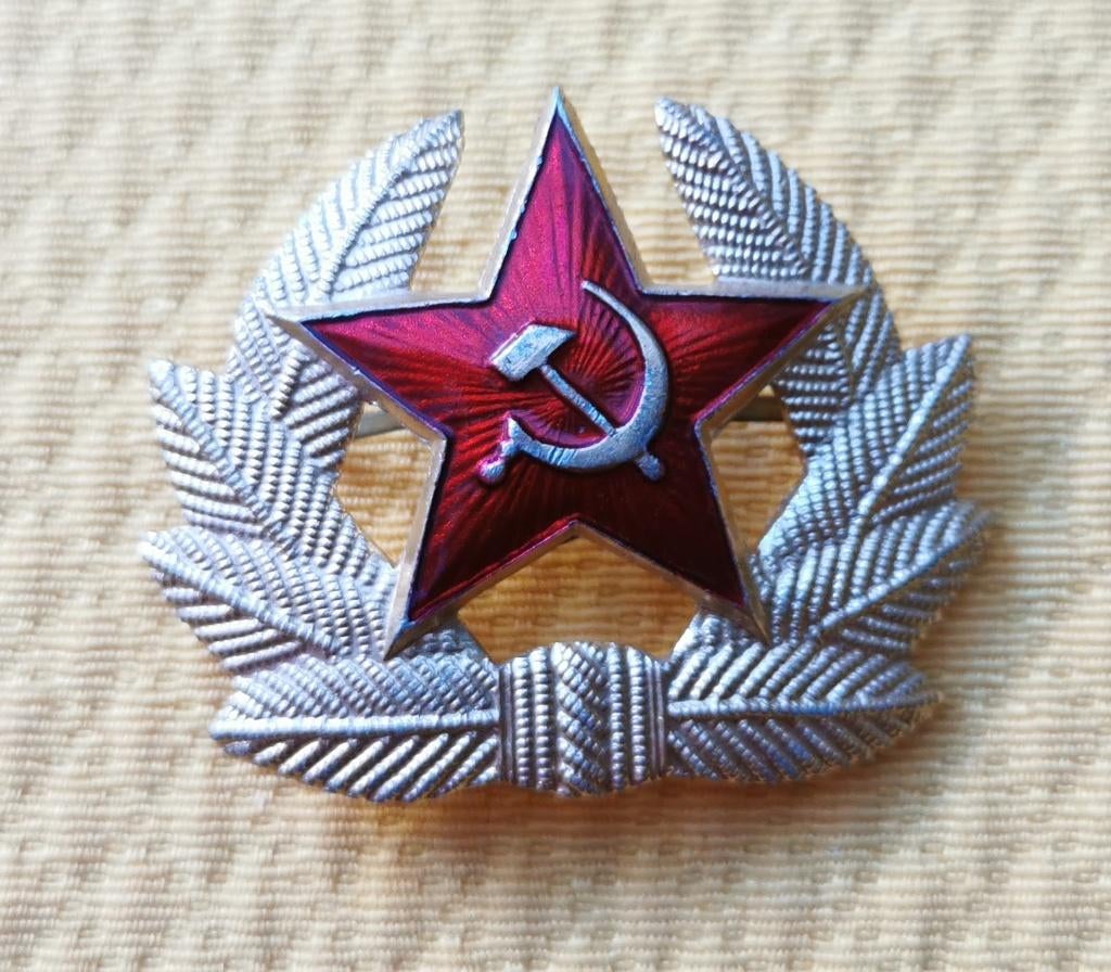 USSR kokarde insigne van op bontmuts badge pin, Ophalen of Verzenden