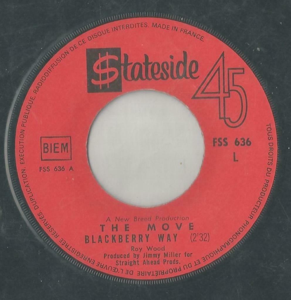The Move – Blackberry way / Something – Single, Gebruikt, 7 inch, Single, Ophalen of Verzenden