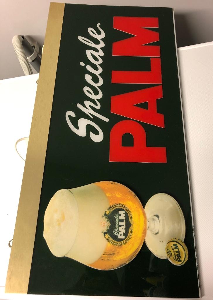 Heel mooie vintage lichtreclame 'Speciale Palm', Ophalen of Verzenden, Gebruikt, Reclamebord, Plaat of Schild, Palm