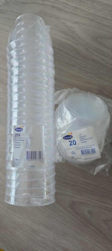 Dessertpotjes 26 cl met deksel nieuw 200 stuks, Overige materialen, Nieuw, Ophalen of Verzenden, Schaal of Schalen