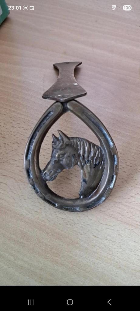 Antieke koperen deurklopper, Antiek en Kunst, Antiek | Brons en Koper, Ophalen of Verzenden, Koper