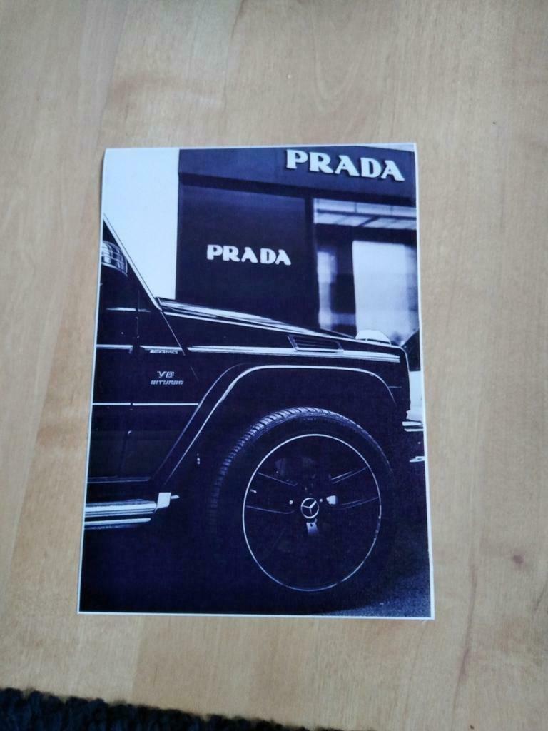 Canvas poster Prada Mercedes AMG, Huis en Inrichting, Minder dan 50 cm, Nieuw, Ophalen of Verzenden, Foto of Poster