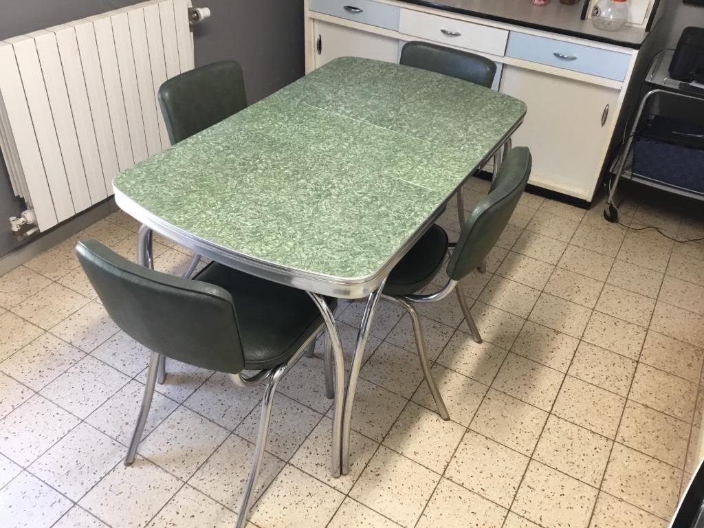 Echte keukentafel en stoel 50s USA Jefferson, Ophalen