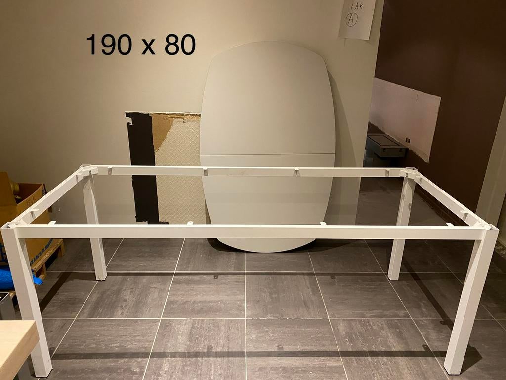 Cadre de table blanc, Maison & Meubles, Pièces pour table, Neuf, Strak modern, 150 à 200 cm, Pied de table