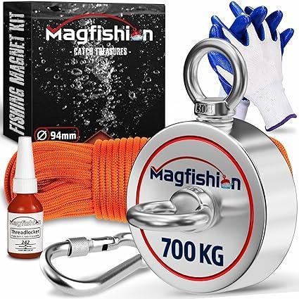 Aimant de pêche | traction | 700 kg | LIVRAISON GRATUITE