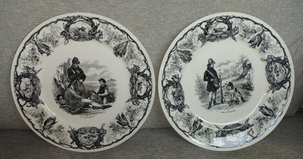 2 borden van "Villeroy en Boch" La Chasse, Antiquités & Art, Enlèvement ou Envoi