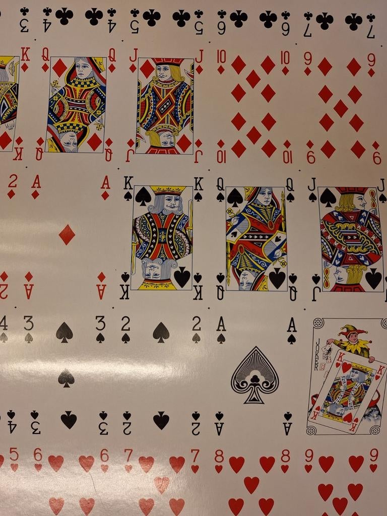 Oud drukvel met 2 boeken speelkaarten, Ophalen of Verzenden, Zo goed als nieuw, Speelkaart(en)