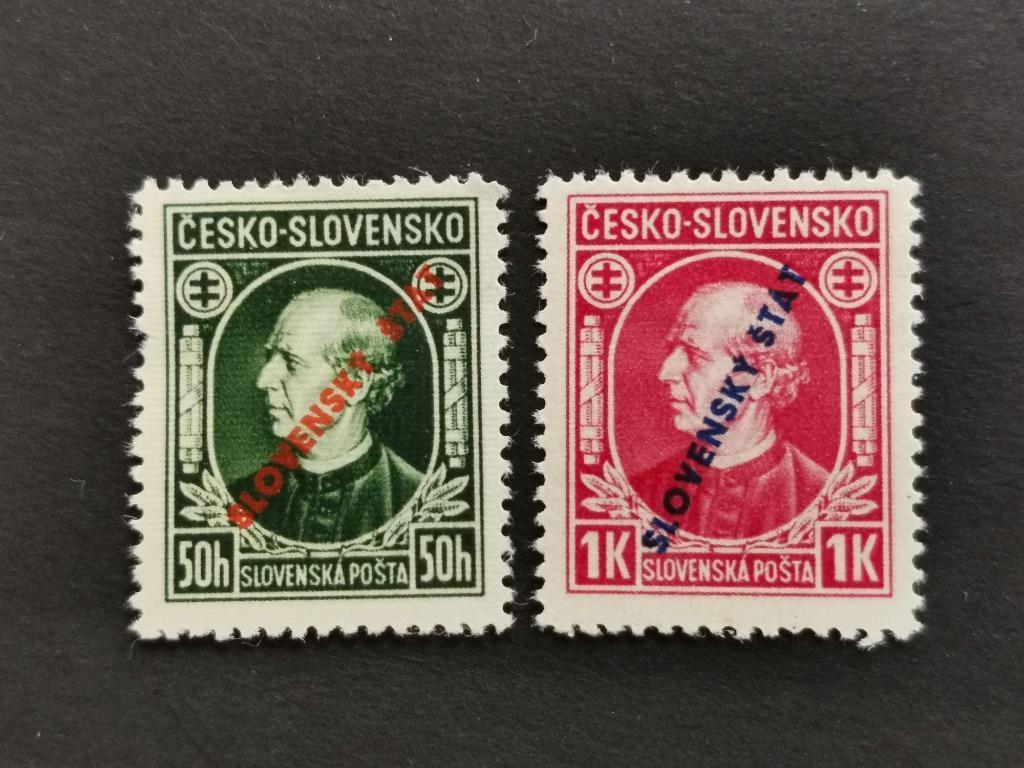 Cesko Slovensko 1939 - Andrje Hlinka -  met opdruk  *, Postzegels en Munten, Ophalen of Verzenden, Overige landen, Postfris