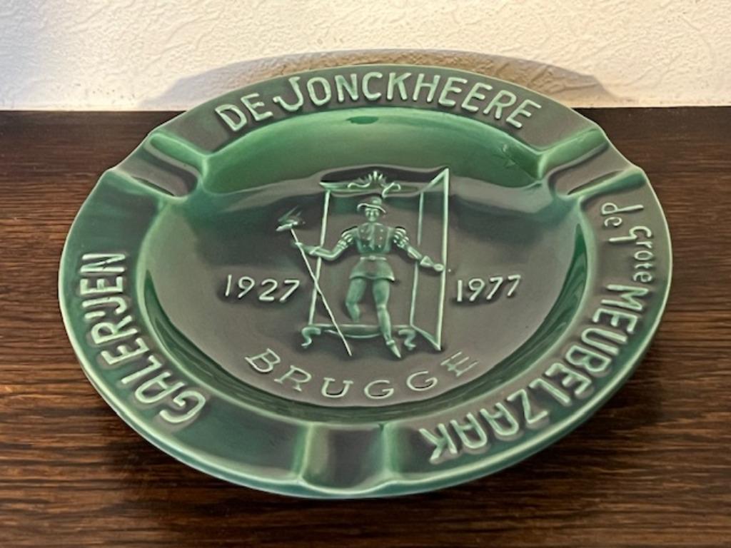 Publicitaire asbak meubelen De Jonckheere Brugge 1977, Antiek en Kunst, Ophalen