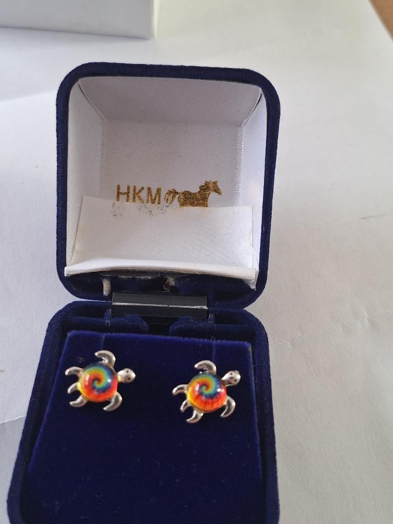 Boucles d'oreilles Turtle, Enlèvement ou Envoi, Comme neuf, Boucles d'oreilles