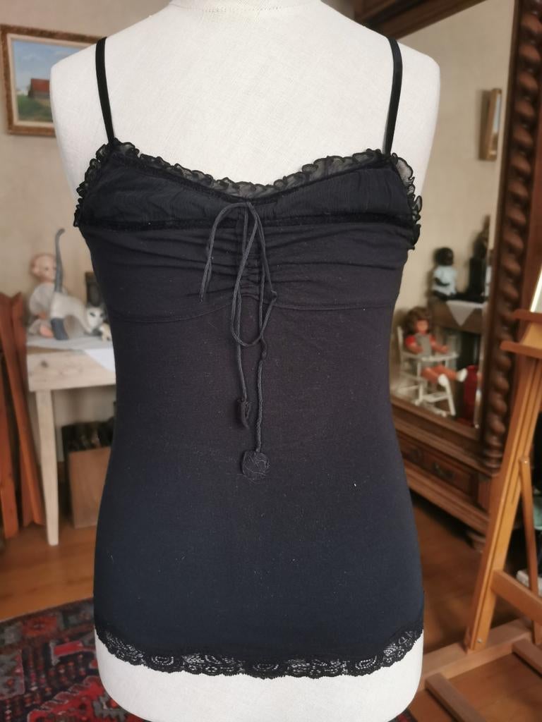 Heel mooi zwart topje van Chine, Ophalen of Verzenden, Zo goed als nieuw, Maat 38/40 (M), Zwart