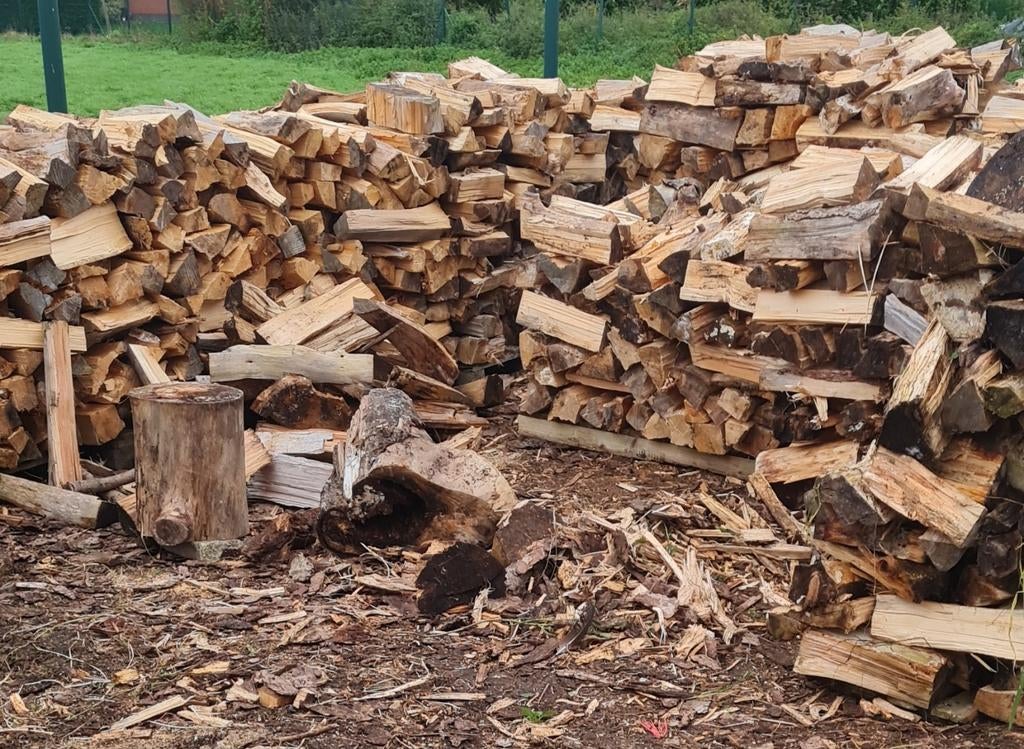 Bois sec prêt à brûler mélange 70€/stère 0478.28.75.33, Enlèvement